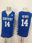 Kentucky Wildcats 14 Tyler Herro Royal College Basketball Jersey,baseball caps,new era cap wholesale,wholesale hats